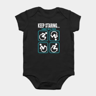 Wheelchair Disability Keep Staring Baby Bodysuit